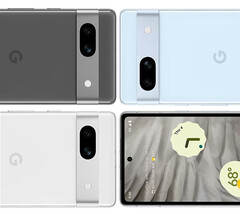 The Pixel 7a in its three alleged launch colours. (Image source: @OnLeaks &amp; MySmartPrice)