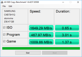 AS SSD Copy benchmark
