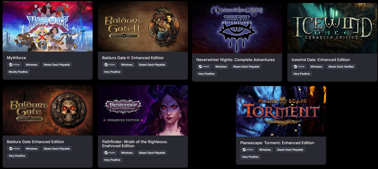 All the games included in the RPG Icons bundle (Image source: Green Man Gaming)