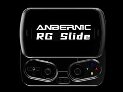 Anbernic's PSP Go lookalike will be available in black and white colour options. (Image source: Anbernic - edited)
