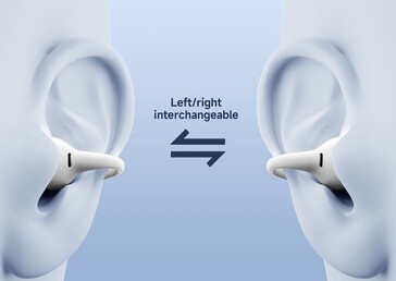 The design of the Edifier LolliClip allows it to be used in either ear. (Image source: Edifier)