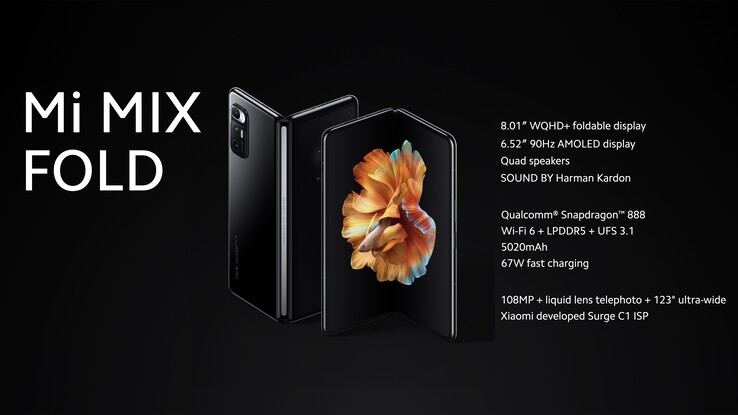The Mi Mix Fold starts at CNY 9,999 (~US$1,521) in China. (Image source: Xiaomi)
