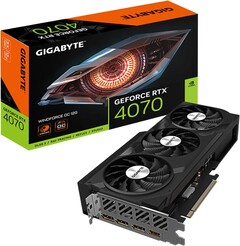 The GIGABYTE Windforce OC GeForce RTX 4070 has a GPU clock speed of 2,490 Mhz. (Source: GIGABYTE)