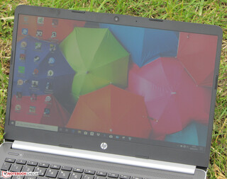 The HP 14 outdoors (shot taken under an overcast sky).