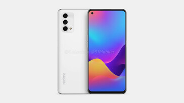 The latest Realme Master Edition is slated to come in black, gray or white. (Source: OnLeaks x 91Mobiles)