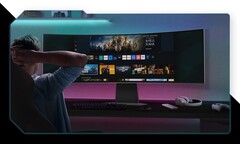 The Samsung Odyssey G95C gaming monitor has received a substantial price cut (image via Samsung)