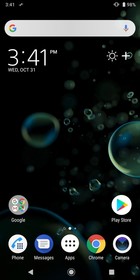 The XZ3 default home screen