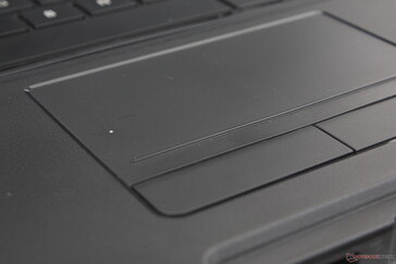 Touchpad is smaller than it looks since the thin region above the integrated mouse buttons is just dead space