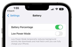 The battery percentage has finally returned to the status bar in iOS with iOS 16 Beta 5. (Image source: MacRumors)
