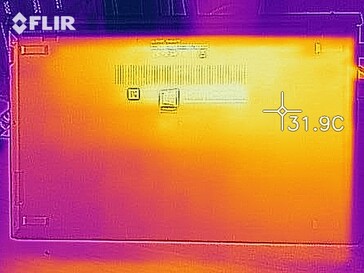 Heat map while idling - bottom