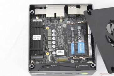 Removing the Phillips screws allows access to the upgradeable components