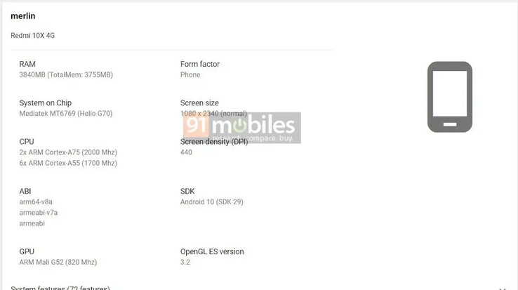 The new "Remdi 10X" listing. (Source: Google Play Console via 91Mobiles)