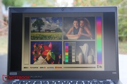 Using the ThinkPad X395 outside under direct sunlight