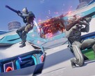 Two factions from Splitgate 2 engaged in combat. (Image source: Steam)