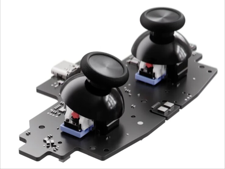 Steam Controller's TMR joysticks on PCB.
