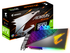 The Aorus GeForce RTX 2080 Xtreme Waterforce WB 8G variant with cooling block. (Source: Gigabyte)