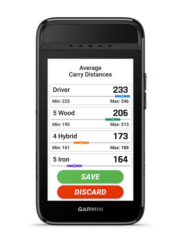 Stroke distances can be stored for different clubs