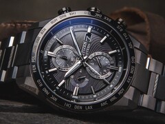 Citizen Attesa x The Mandalorian Beskar limited edition showing its textured black dial