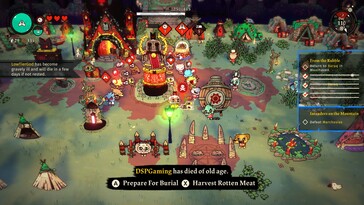 Pictured: A gameplay screenshot from Cult of the Lamb.