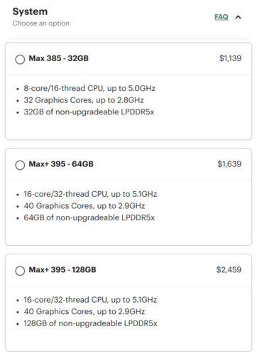 Framework Desktop's new pricing
