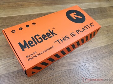 Orange industrial packaging design to match the keyboard