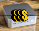 Previously, low-value tech imports could bypass duties and detailed customs declarations. Now, things could change. Pictured - Dollar signs overlaid on a blurred image of a Beelink GTI13 Mini PC. (Image source: Allen Ngo/Notebookche