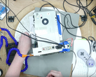 Ben Heck repairing the Super NES CD-ROM prototype. (Image: YouTube, The Ben Heck Show)