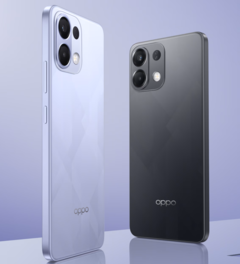 The Oppo K13 comes in icy purple and prism black colorways (Image source: Oppo)