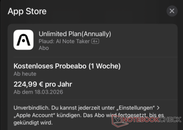 Right at the start, you're offered a subscription.