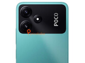 The POCO M6 Pro 5G in its turquoise colour option. (Image source: Pricebaba)