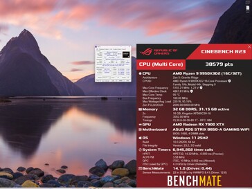 Cinebench R23 multi-core benchmark result for Ryzen 9 9950X3D2 CPU.