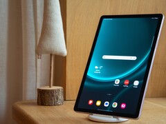 Samsung Galaxy Tab S9 FE on a stand