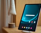 Samsung Galaxy Tab S9 FE on a stand