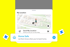 Snapchat&#039;s Home Safe feature (Image Source: Snapchat)