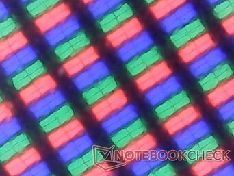 Relatively sharp RGB subpixels