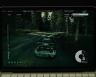 Virtualized Windows 11 gaming on the MacBook Neo with 8 GB of RAM is quite impressive. Pictured: Dirt 3 running on the laptop.
