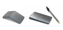 With a twist of a hinge the Yoga Mouse becomes a handy flat laser presenter. (Source: Lenovo)