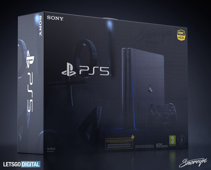 PS5 box concept. (Image source: LetsGoDigital/Snoreyn)