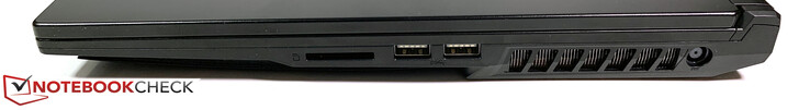 Right side: SD reader, 2x USB-A 3.1 Gen.1, power