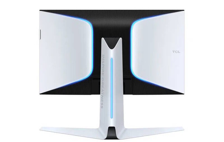 The 27-inch 4K gaming monitor has built-in lighting and a pretty big stand (Image source: TCL)