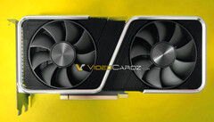 The RTX 3060 Ti Founders Edition will apparently look a lot like the RTX 3070. (Image source: Videocardz)
