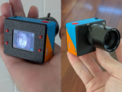 The compact DIY camera (pictured) has multiple shooting modes: single, double, quad, 