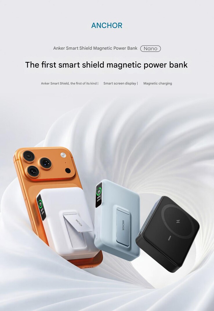 The Anker Nano Smart Shield Magnetic Power Bank (machine translated)