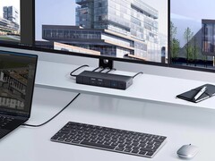 The Anker 568 USB-C Docking Station supports triple displays at 4K. (Image source: Anker)