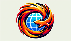Firefox browser artistic logo (Source: DALL·E 3-generated image)