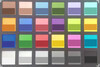 ColorChecker Passport: The lower half of each area of colour displays the reference colour