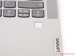 The fingerprint sensor is placed in an easily accessible position underneath the keyboard.