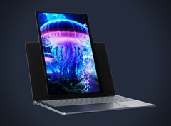 Lenovo has developed a notebook with a display that can be rotated into portrait mode. (Image source: Evan Blass, edited)