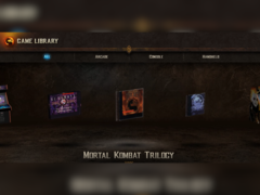 A screengrab of Mortal Kombat Legacy Kollection's game library (image source: Atari YouTube)
