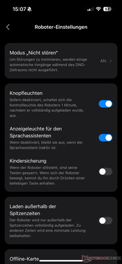 Robot settings